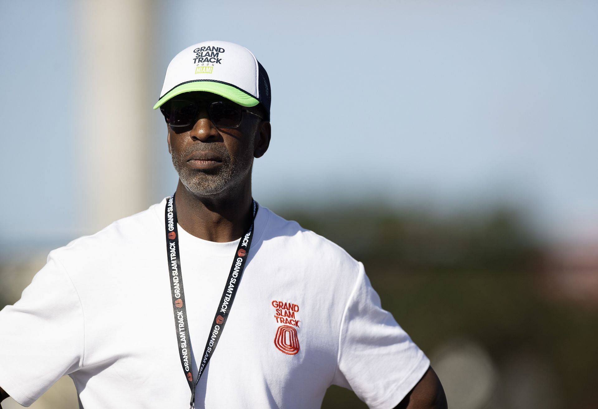 Michael Johnson at the Grand Slam Track - Miami - Source: Getty